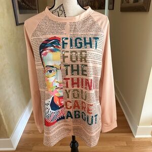 Ruth Bader Ginsburg Fight for the Thing You Care About Tee Size Large